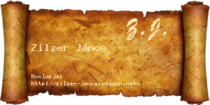 Zilzer János névjegykártya